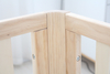 Cuna lineal de madera Auready - Cuna de madera convertible con altura de colch&oacute;n ajustable | Cama infantil segura y elegante para beb&eacute;s