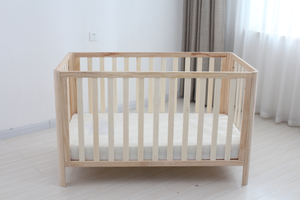 Auready Wood Linear ベビーベッド - マットレスの高さ調節可能なコンバーチブル木製ベビーベッド |安全でスタイリッシュな幼児用ベッド