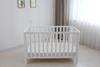 Cuna lineal de madera Auready - Cuna de madera convertible con altura de colch&oacute;n ajustable | Cama infantil segura y elegante para beb&eacute;s